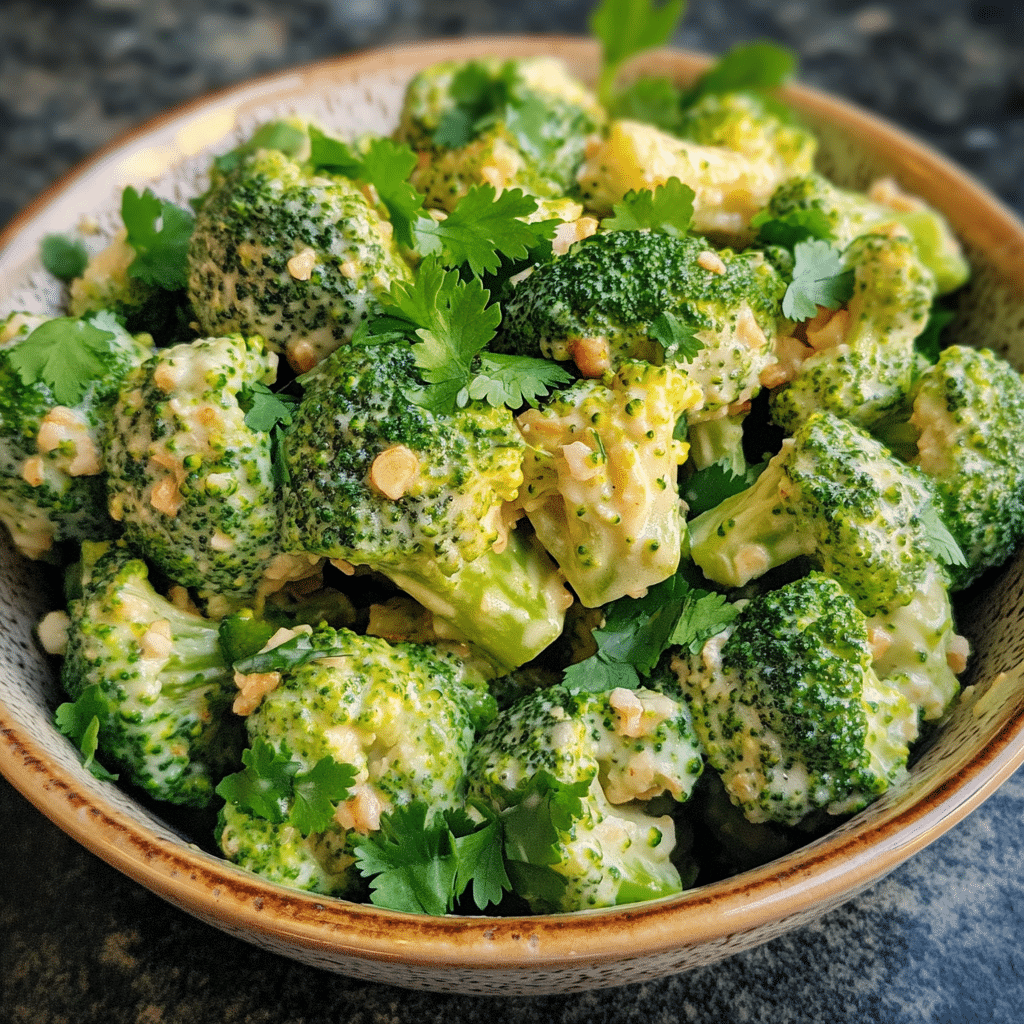 Homemade Broccoli Crunch Salad in a bowl with rich texture and natural daylight